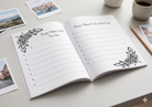 Memory journal page for goals, adventures, and future plans, helping capture dreams, bucket list ideas, and meaningful moments throughout the year