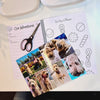 Dog memory book timelapse showing guided keepsake pages and recording adventure memories from a flower festival